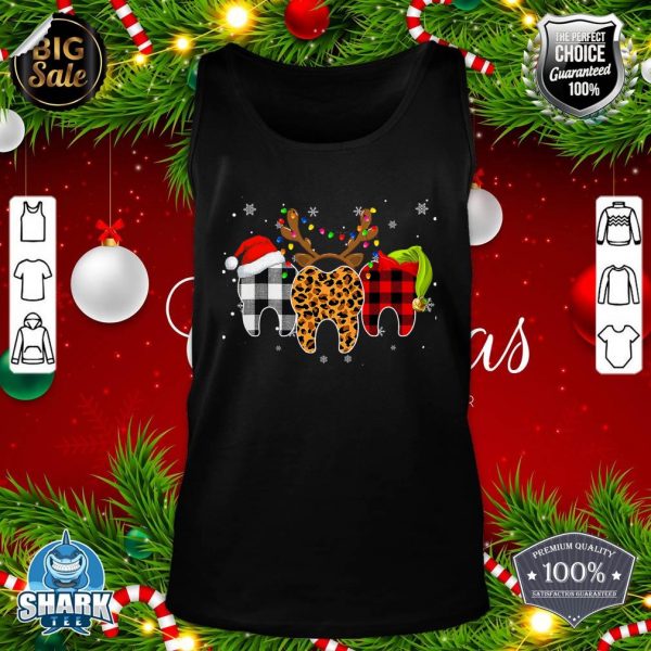 Merry Christmas Tooth Costume Dental Assistant Xmas tank-top