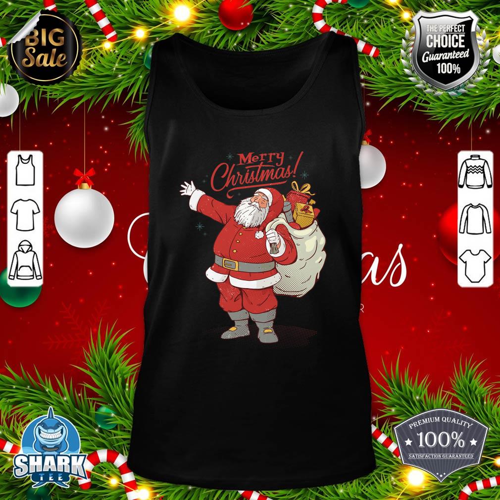 Merry Christmas Vintage Classic Santa Clause tank-top