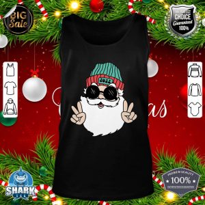 Funny Santa Sunglasses Retro Xmas Christmas Pajama Boy Girl tank-top