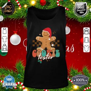 Retro Cookie Tester Gingerbread Merry Xmas Family Christmas tank-top