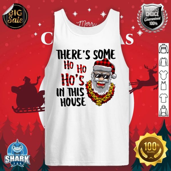 Gangster Santa Christmas There's Some Ho Ho Ho In This House tank-top