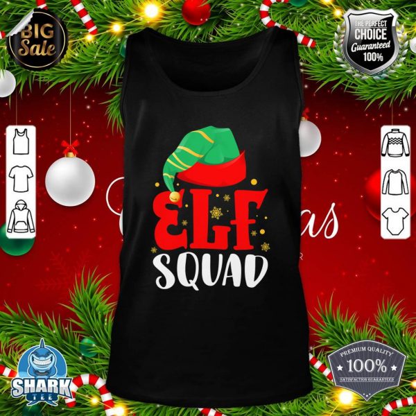 Elf Squad Family Group Matching Christmas Pajama Party tank-top