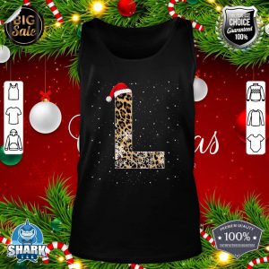 Awesome Letter L Initial Name Leopard Plaid Christmas Pajama tank-top