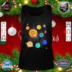 Solar System Space Planets Christmas Decorations tank-top