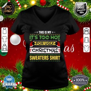 Humorous Christmas In July Funny Beach Summer Christmas v-neck