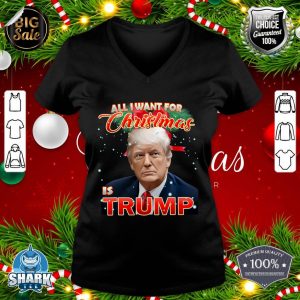 Trump I Want Trump this Christmas v-neck