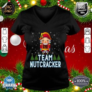 Team Nutcracker Ballet Christmas Cute Funny v-neck