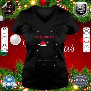 Merry Woofmas Cute Pooch Christmas Dog Lover Xmas Gift v-neck