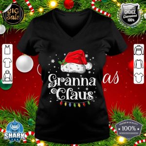 Granna Claus Shirt Christmas Pajama Family Matching Xmas v-neck