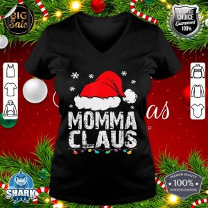 Momma Claus Christmas Pajama Family Matching Xmas v-neck