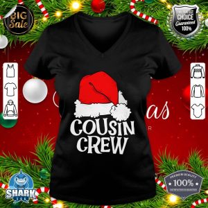 Cousin Crew Family Group Matching Christmas Pajama Party v-neck