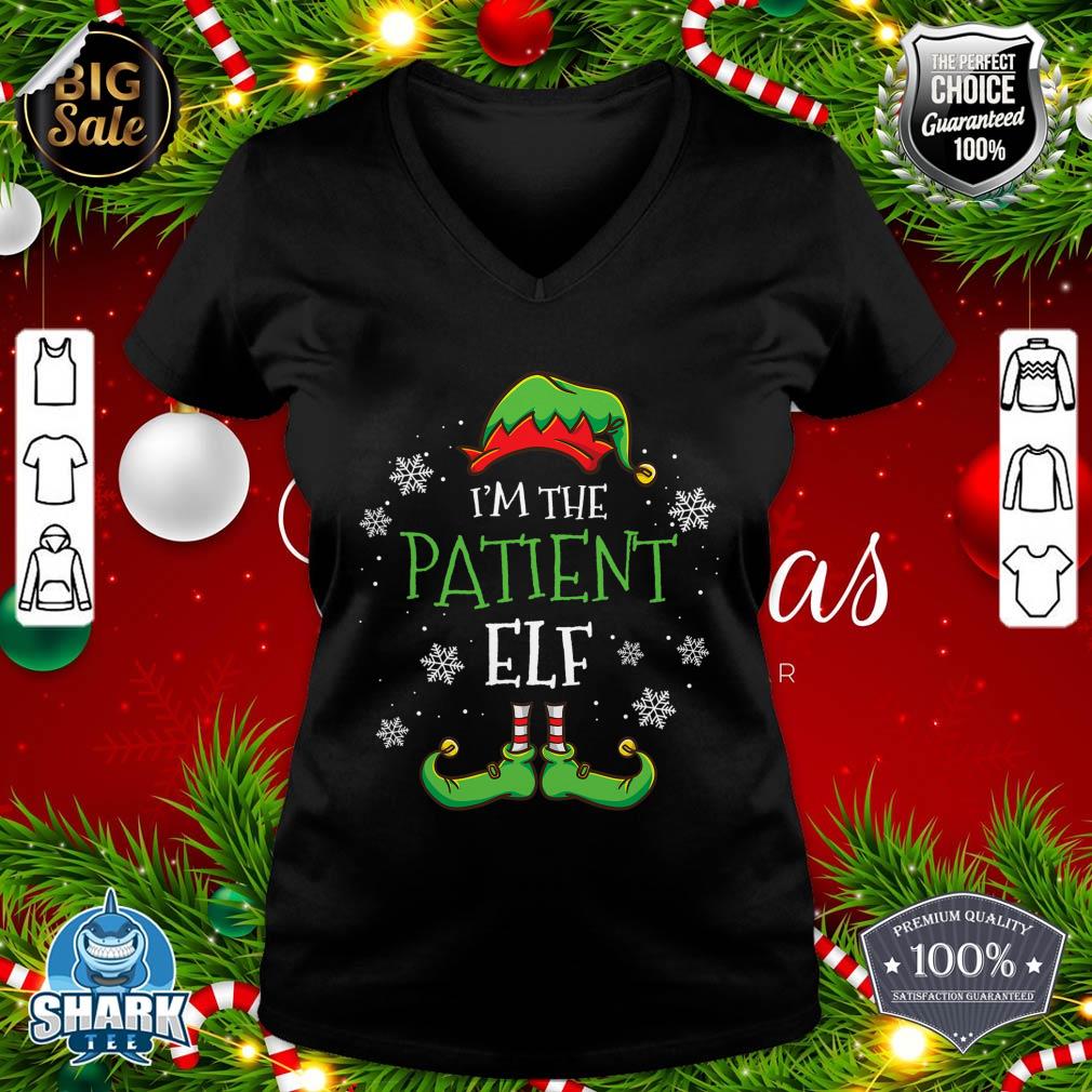 Im The Patient Elf Christmas v-neck