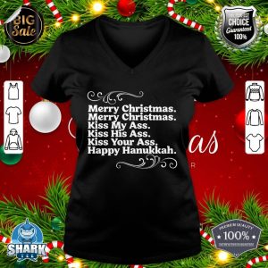 Merry Christmas Kiss My Ass Funny Quote Christmas Vacation v-neck