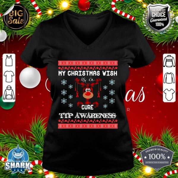 TTP my christmas wish is a cure v-neck