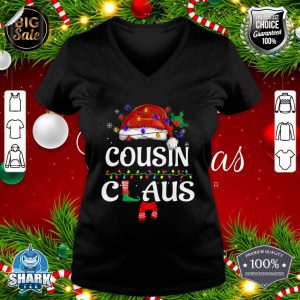 Cousin Claus Santa Funny Christmas Pajama Matching Family v-neck