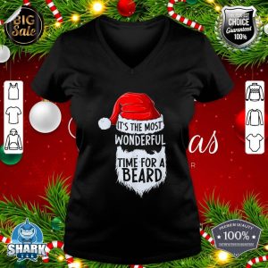 Funny Santa Bearded Christmas Santa Claus Beard Lovers v-neck