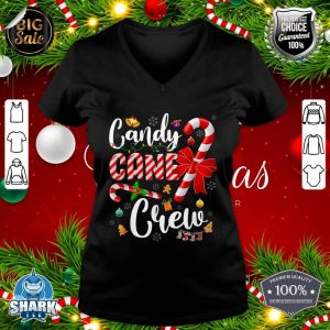 Funny Candy Cane Crew Christmas Sweet Candy Light Lover v-neck