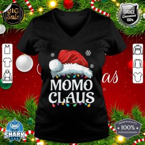 Momo Claus Christmas Costume Gift Santa Matching Family Xmas v-neck