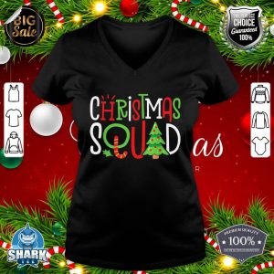 Christmas Squad Funny Xmas Tree Family Matching Pajamas Boys v-neck