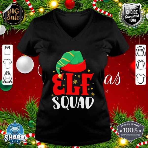 Elf Squad Family Group Matching Christmas Pajama Party v-neck