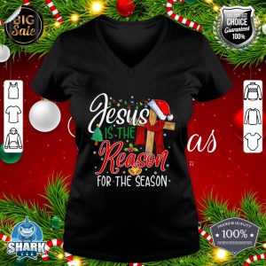 Jesus Is The Reason For The Season Pajamas Christmas v-neck