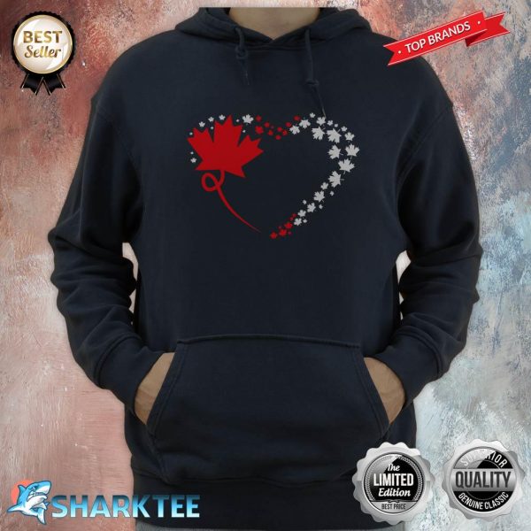 Canada Flag Heart Canadian Citizen Resident Maple Leaf Hoodie