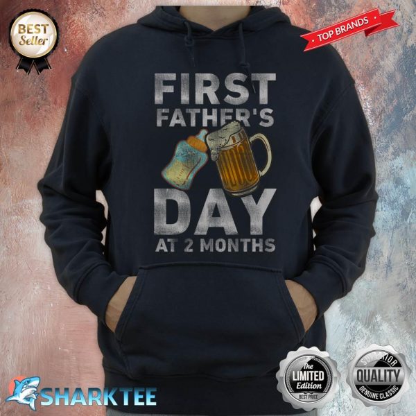 First Fathers Day Beer Baby Bottle At 2 Months Hoodie