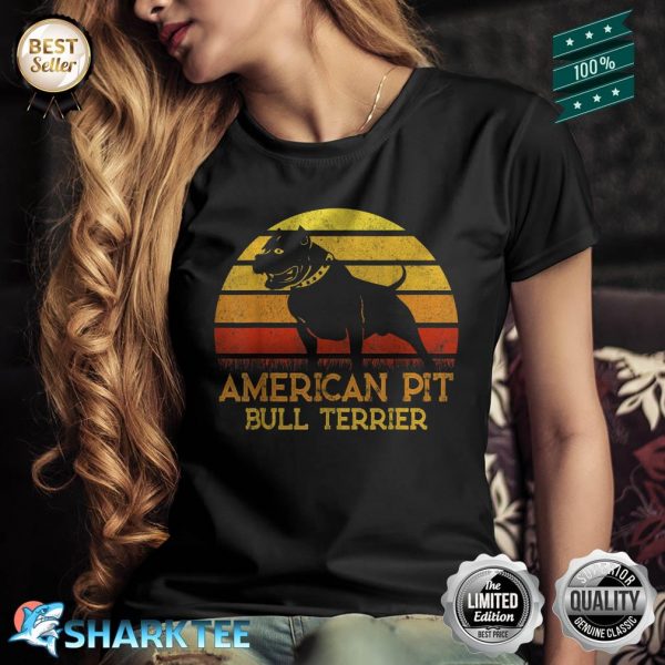 American Pit Bull Terrier Dog Lovers Dad Mom Father Day Shirt