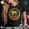 Bison Gelbstein Nationalpark Campingliebhaber Shirt