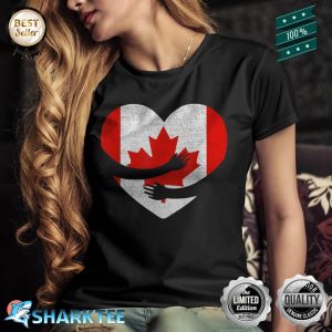 Canadian Flag Patriotic Heart Canada Proud Vintage Shirt