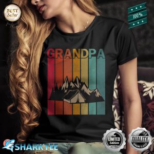 Camping Retro Style Vintage Grandpa Graphic Fathers Day Shirt