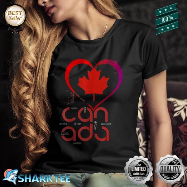 Can Ada Heart Maple Leaf Happy Canada Day Shirt