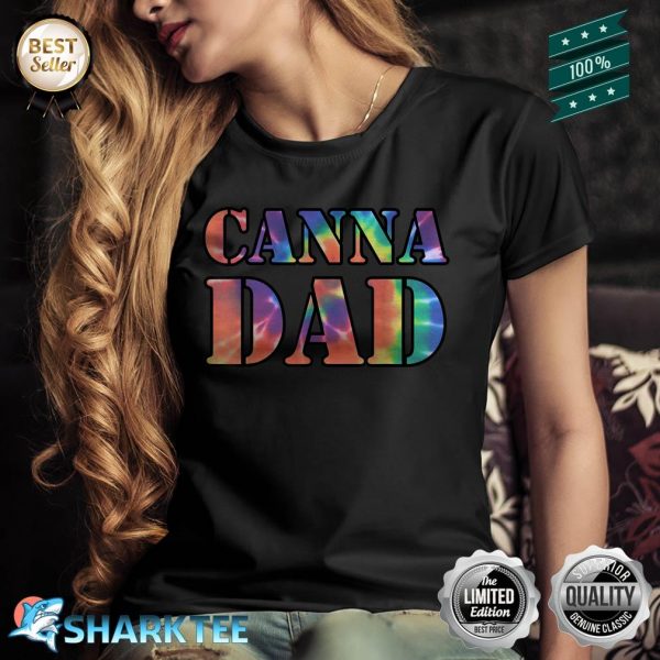 Canna Dad Tie Dye Hippie Daddy Weed Cannabis Fathers Day Shirt