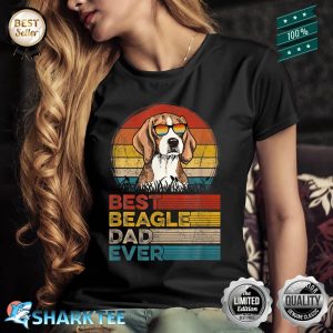 Dog Vintage Best Beagle Dad Ever Fathers Day Puppy Dog Dad Shirt