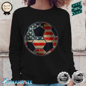 American Flag on Soccer Ball Sweatshirt