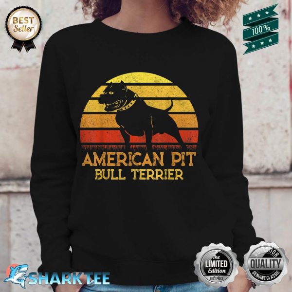 American Pit Bull Terrier Dog Lovers Dad Mom Father Day Sweatshirt