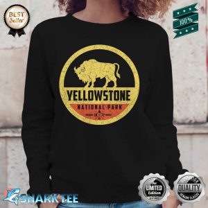 Bison Gelbstein Nationalpark Campingliebhaber Sweatshirt