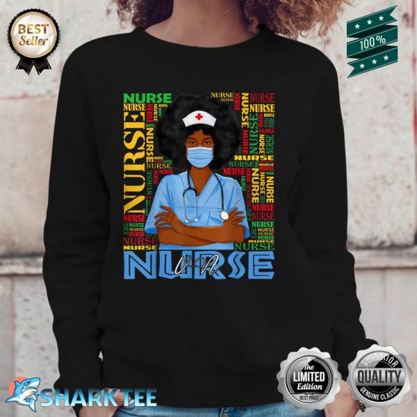 Black History Juneteenth VA Nurse African Melanin Sweatshirt