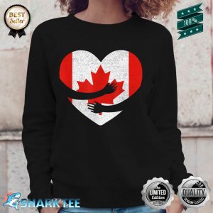 Canadian Flag Patriotic Heart Canada Proud Vintage Sweatshirt