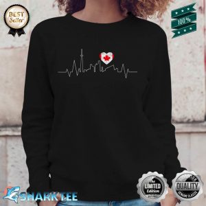 Canada Toronto Skyline Heartbeat Canadian Flag Heritage Sweatshirt