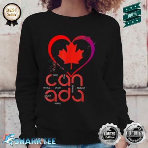 Can Ada Heart Maple Leaf Happy Canada Day Sweatshirt