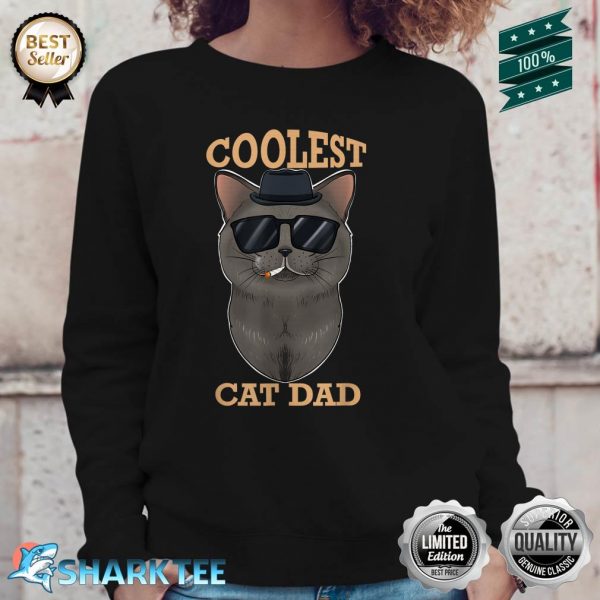 Coolest Cat Dad I British Shorthair Cat Dad Sweatshirt