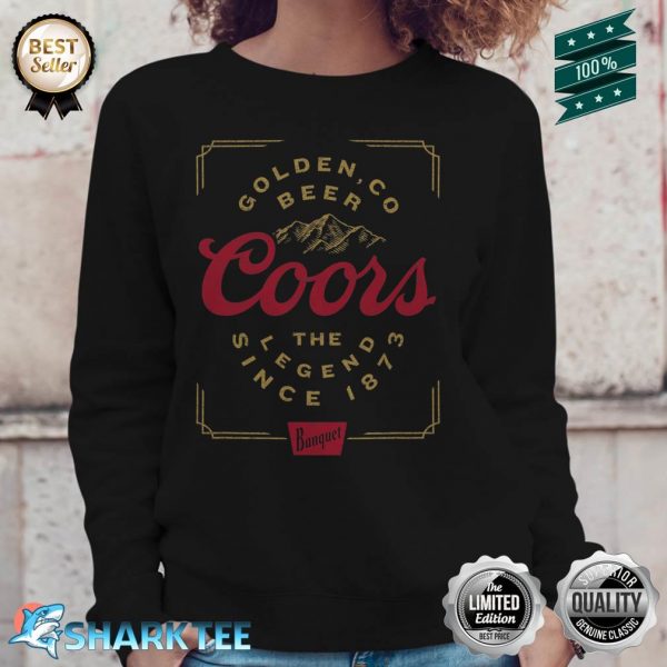 Coors Banquet Beer The Legend Vintage Golden Co Beer Sweatshirt