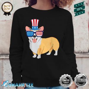Corgi 4th of July American Puppy USA Dog Corgi Lover Sweatshirt