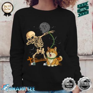 Dog Walker Skeleton Corgi Dog Walking Premium Sweatshirt