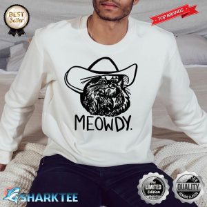 Funny Retro Cat Cowboy Meowdy Western Country Cat Lovers Sweatshirt