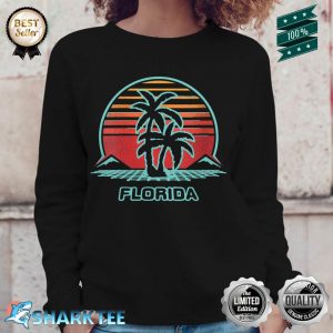 Florida Retro Palm Tree Beach 80s Style Sweatshirt