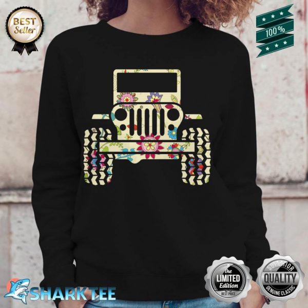 Flower Jeeps Hippie Cute Sweatshirt