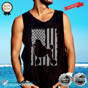 American Flag USA Patriotic Poodle Toy Poodle Puppy Dog Tank-top