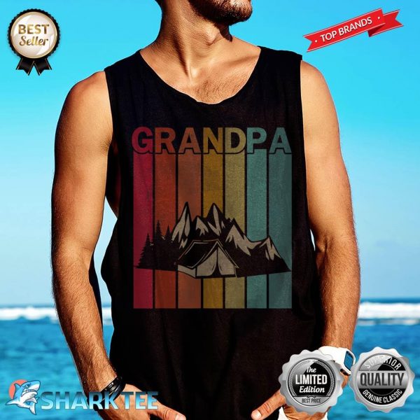 Camping Retro Style Vintage Grandpa Graphic Fathers Day Tank-top